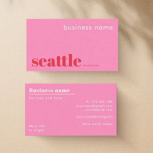 Visitenkarte für ein Geschäft in Seattle, Washingt