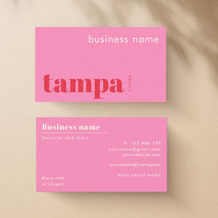 Visitenkarte für ein Geschäft in Tampa Florida