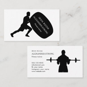 Visitenkarte für einen Fitnesstrainer oder Ernähru
