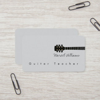 Visitenkarte für einen Gitarrenlehrer im Musikbere