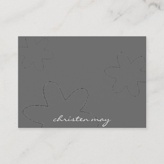 Visitenkarte für einfache Blume (Vorderseite)