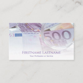 Visitenkarte für Finanzexperten