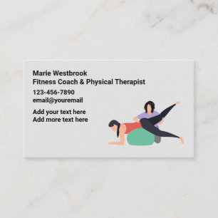 Visitenkarte für Fitness-Coach und Physiotherapeut