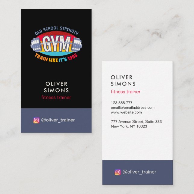 Visitenkarte für Fitness-Trainer (Vorne/Hinten)
