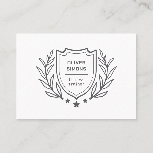 Visitenkarte für Fitness-Trainer (Vorderseite)