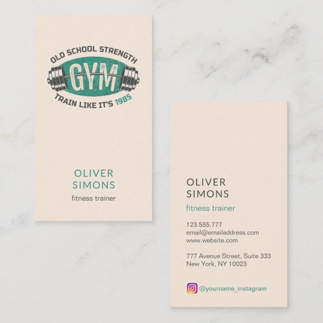 Visitenkarte für Fitnesstrainer (Vorne/Hinten)