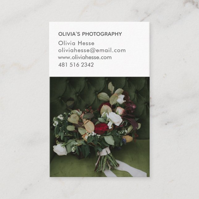 Visitenkarte für Fotografen 7 Foto + Angaben (Vorderseite)