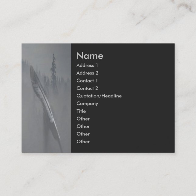 Visitenkarte für Frieden (Vorderseite)