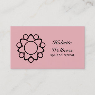 Visitenkarte für friedliche Blume, rosa