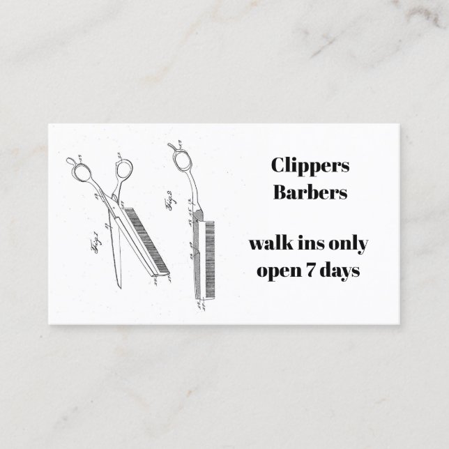 Visitenkarte für Friseur oder Friseur Terminkarte (Vorderseite)