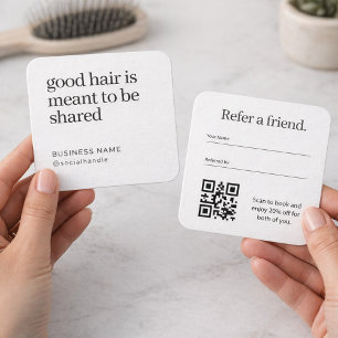 Visitenkarte für Friseursalons mit QR-Code