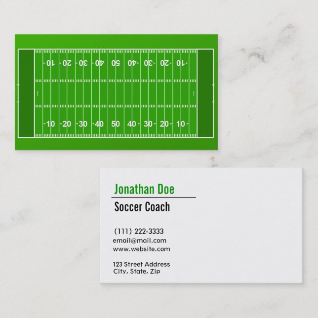 Visitenkarte für Fußball-Coach (Vorne/Hinten)