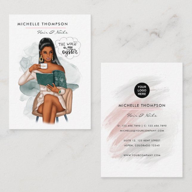 Visitenkarte für Haare und Nägel