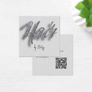 Visitenkarte für Haarstylisten mit Diamant-Glitter