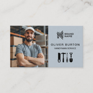 Visitenkarte für Handwerkerdienst mit Foto