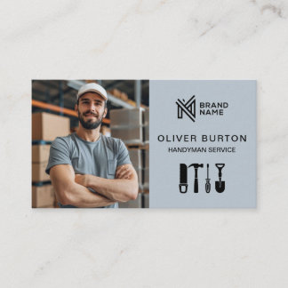 Visitenkarte für Handwerkerdienst mit Foto