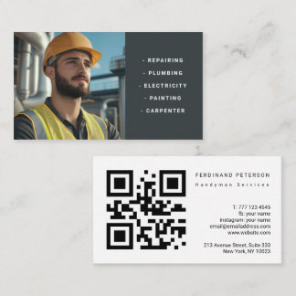Visitenkarte für Handwerkerdienste mit Foto