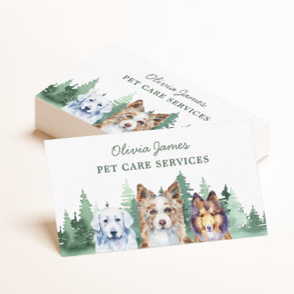 Visitenkarte für Haustiere zu Fuß