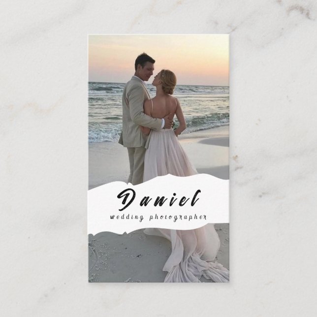 Visitenkarte für Hochzeitfotografen (Vorderseite)