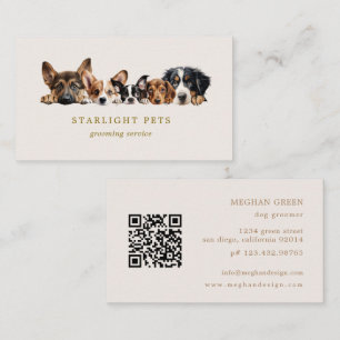 Visitenkarte für Hundesalon Cute Dogs