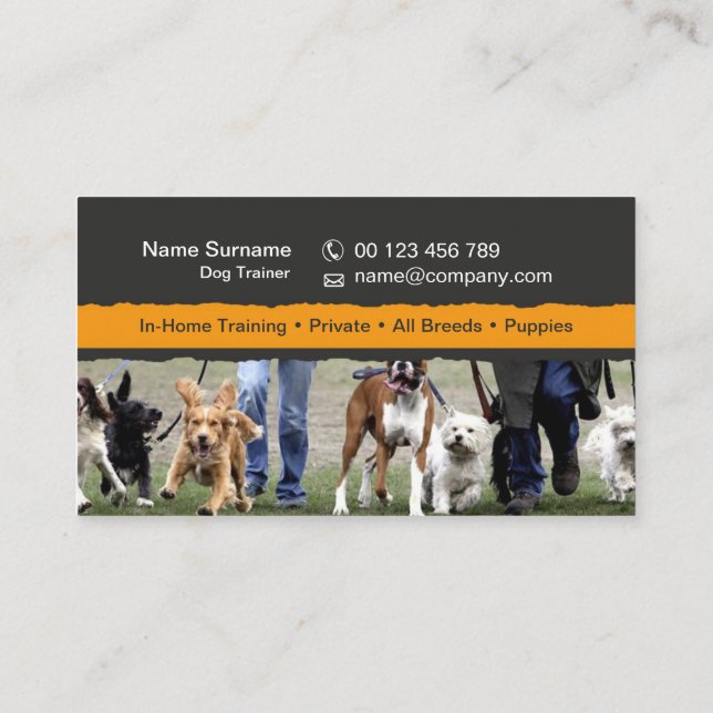 Visitenkarte für Hundetrainer (Rückseite)