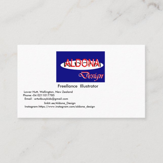 Visitenkarte für Illustrator (Vorderseite)