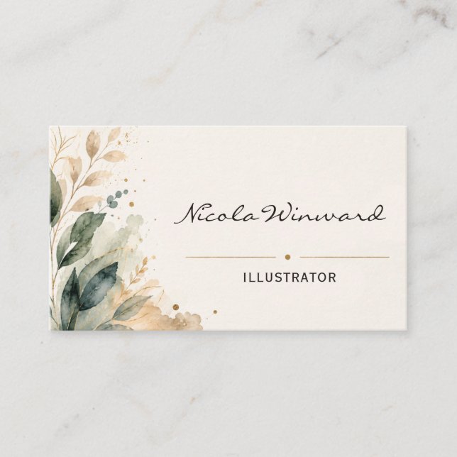 Visitenkarte für Illustratoren (Vorderseite)