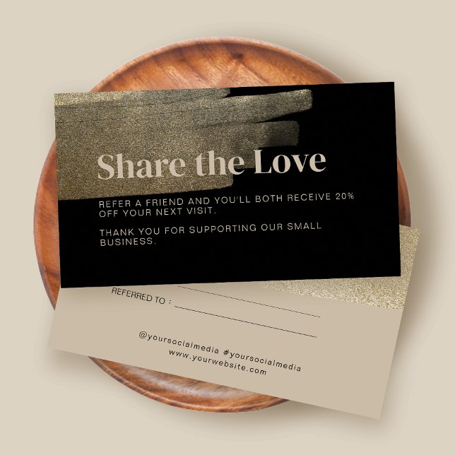 Visitenkarte für Imitate mit Gold-Pinsel Empfehlungskarte (Von Creator hochgeladen)