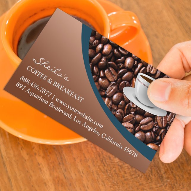 Visitenkarte für Kaffeebohnen (Von Creator hochgeladen)