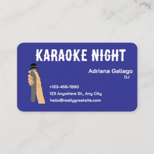 Visitenkarte für Karaoke-DJ (editierbar)