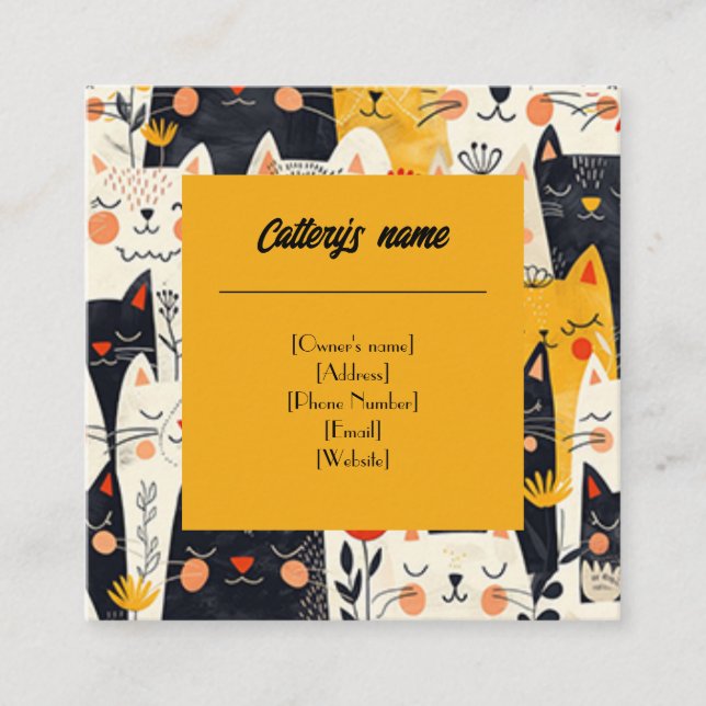 Visitenkarte für Katterien (Vorderseite)