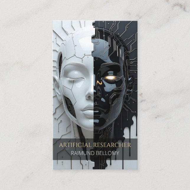 Visitenkarte für künstliche Intelligenz (Vorderseite)