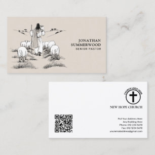 Visitenkarte für leitende Pastoren Jesus der Hir