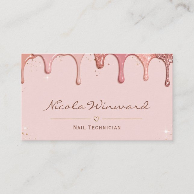 Visitenkarte für Nageldesigner (Vorderseite)