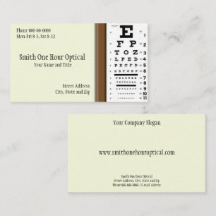 Visitenkarte für Optometristen