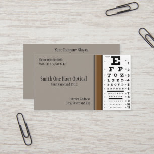 Visitenkarte für Optometristen