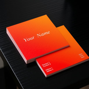 Visitenkarte für orangefarbene Gradienten