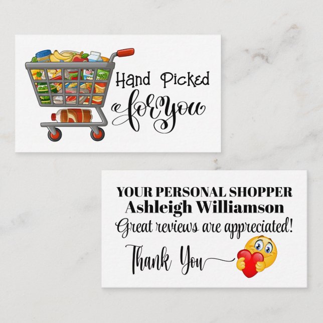 Visitenkarte für PERSONENKÄUFER (Vorne/Hinten)