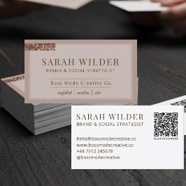 Visitenkarte für Pink Brand & Social Strategist