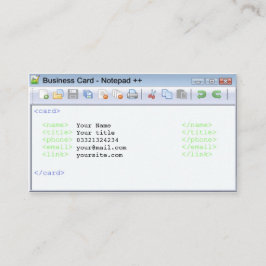 Visitenkarte für Programmierer, Entwickler
