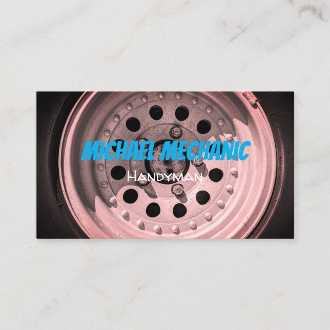 Visitenkarte für Reifenfotografie (Vorderseite)