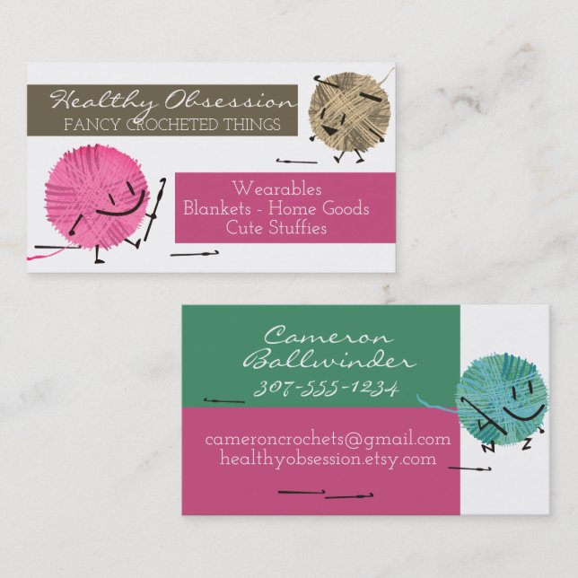 Visitenkarte für Retro-Schreiber (Vorne/Hinten)