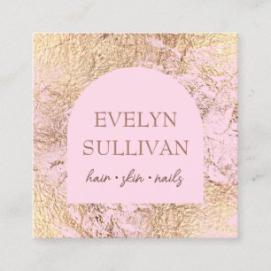 Visitenkarte für Rosa und Gold