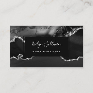 Visitenkarte für Schwarz und Silber