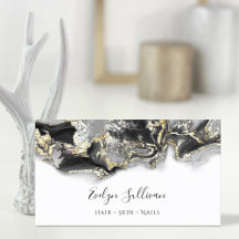 Visitenkarte für schwarzes Marmordesign