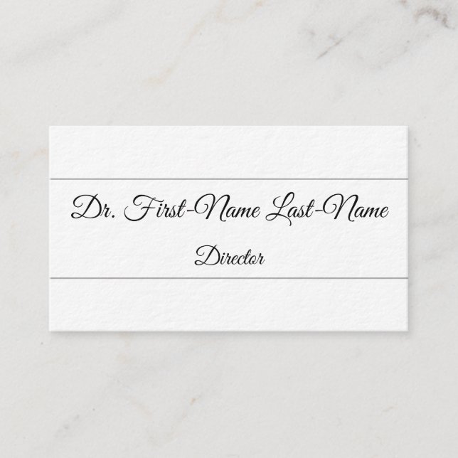 Visitenkarte für Skriptdirektor (Vorderseite)