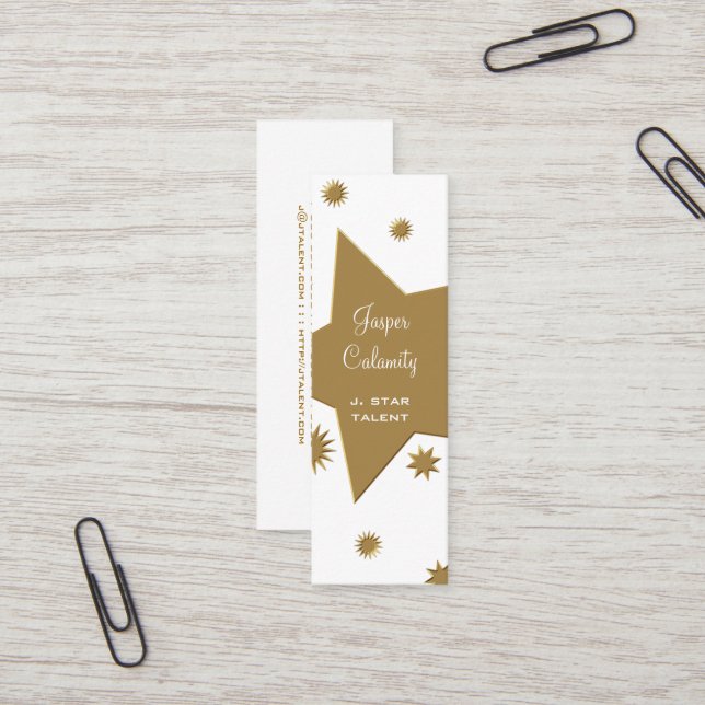 Visitenkarte für Sterne und Sterne (Vorderseite/Rückseite Beispiel)