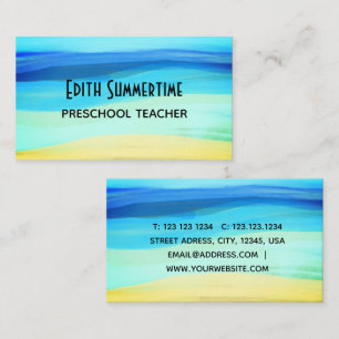 Visitenkarte für Strand und Gefühle