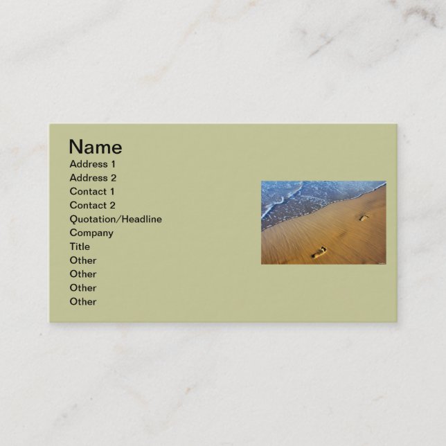 Visitenkarte für Strandspaziergänge (Vorderseite)