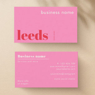 Visitenkarte für Unternehmen in Leeds, England, UK